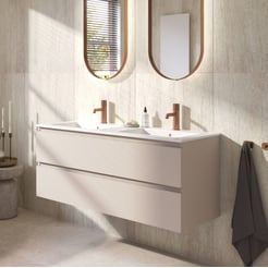 Ben Tendenza badmeubel incl. mat witte keramische wastafel 122,7x46x51,5cm zand