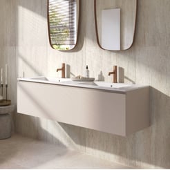 Ben Tendenza badmeubel incl. keramische wastafel glans 142,7x46cm zand