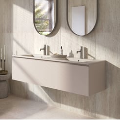 Ben Tendenza badmeubel incl. mat beige keramische wastafel 142,7x46cm zand