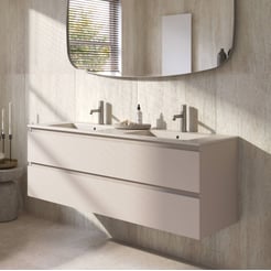 Ben Tendenza badmeubel incl. mat beige keramische wastafel 142,7x46x51,5cm zand