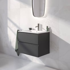 Ben Tendenza badmeubel incl. mat witte keramische wastafel 62,7x46x61,5cm zambia black