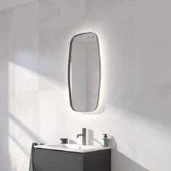 Ben Beau Spiegel 40x80 cm Geborsteld Metal Black