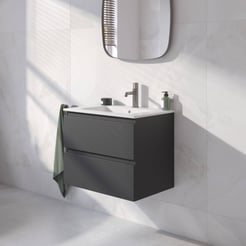 Ben Tendenza badmeubel incl. glans witte keramische wastafel 62,7x46x51,5cm zambia black