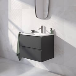 Ben Tendenza badmeubel incl. mat witte keramische wastafel 62,7x46x51,5cm zambia black