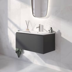 Ben Tendenza badmeubel incl. keramische wastafel glans 82,7x46cm zambia black