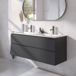 Ben Tendenza badmeubel incl. mat witte keramische wastafel 122,7x46x61,5cm zambia black