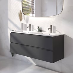Ben Tendenza badmeubel incl. mat witte keramische wastafel 122,7x46x51,5cm zambia black