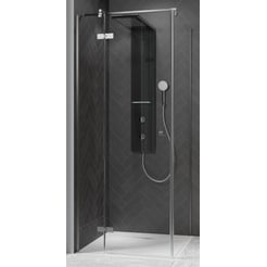 Ben Vivid Draaideur links 100x200 cm Geborsteld Nikkel Helder Glas