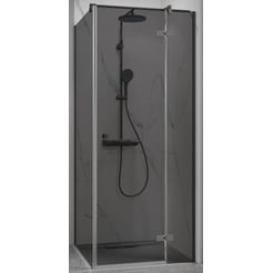 Ben Vivid Draaideur rechts 120x200 cm Geborsteld Zwart Grijs Glas