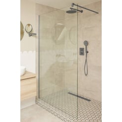Ben Vivid Inloopdouche 120x200 cm Geborsteld Zwart