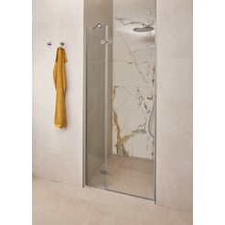 Ben Vivid Nisdraaideur links 100x200 cm Geborsteld Nikkel Helder Glas