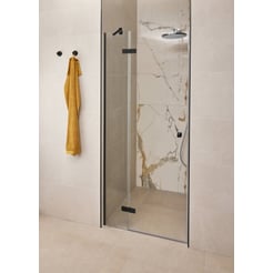 Ben Vivid Nisdraaideur links 90x200 cm Mat Zwart Helder Glas