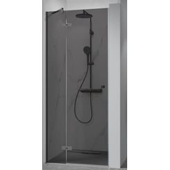 Ben Vivid Nisdraaideur links 100x200 cm Geborsteld Zwart Grijs Glas
