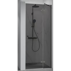 Ben Vivid Nisdraaideur rechts 90x200 cm Geborsteld Zwart Grijs Glas