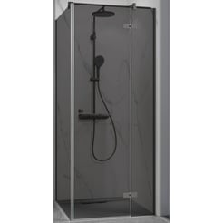 Ben Vivid Zijwand 120x200 cm Geborsteld Zwart Grijs Glas