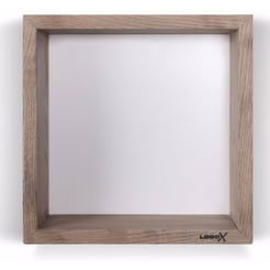 Looox Wooden Collection wand box met achterplaat wit eiken/mat wit
