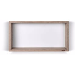 Looox Wooden Collection wand box met achterplaat wit eiken/mat wit