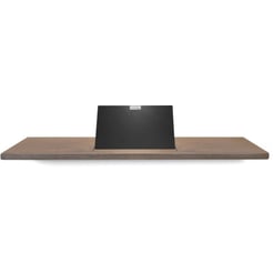 Looox Wooden Collection bath shelf met houder mat zwart eiken/mat zwart