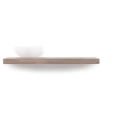 Looox Wooden Base Shelf Solo Eiken 120 cm Old Grey/RVS