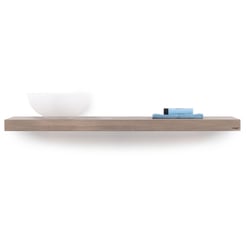 Looox Wooden Base Shelf Solo Eiken 140 cm Old Grey/Mat Zwart