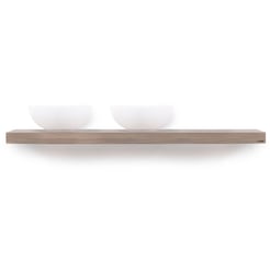 Looox Wooden Base Shelf Solo Eiken 160 cm Old Grey/Mat Zwart