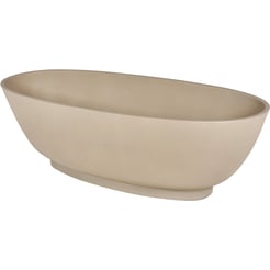 Ben Concrete Light vrijstaand bad met badvoet 180x80cm creme