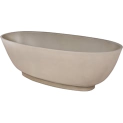 Ben Concrete Light vrijstaand bad met badvoet 180x80cm beton grijs