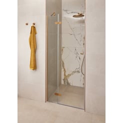 Ben Vivid Nisdraaideur links 100x200 cm Geborsteld Koper Helder Glas