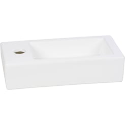 Saniselect Parvus Fontein 1 kraangat Links 36x18x9 cm Wit