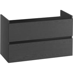 Saniselect Guarda Wastafelonderkast 100x45x60 cm Gebrand Zwart