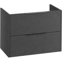 Saniselect Luca Wastafelonderkast 80x50,5x60 cm Gebrand Zwart