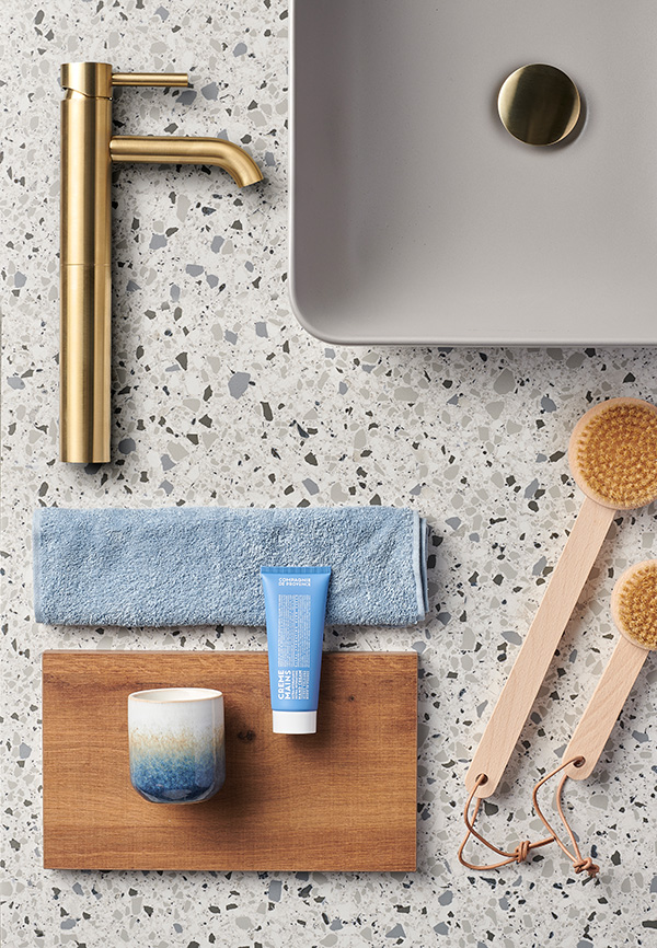 gouden kraan terrazzo