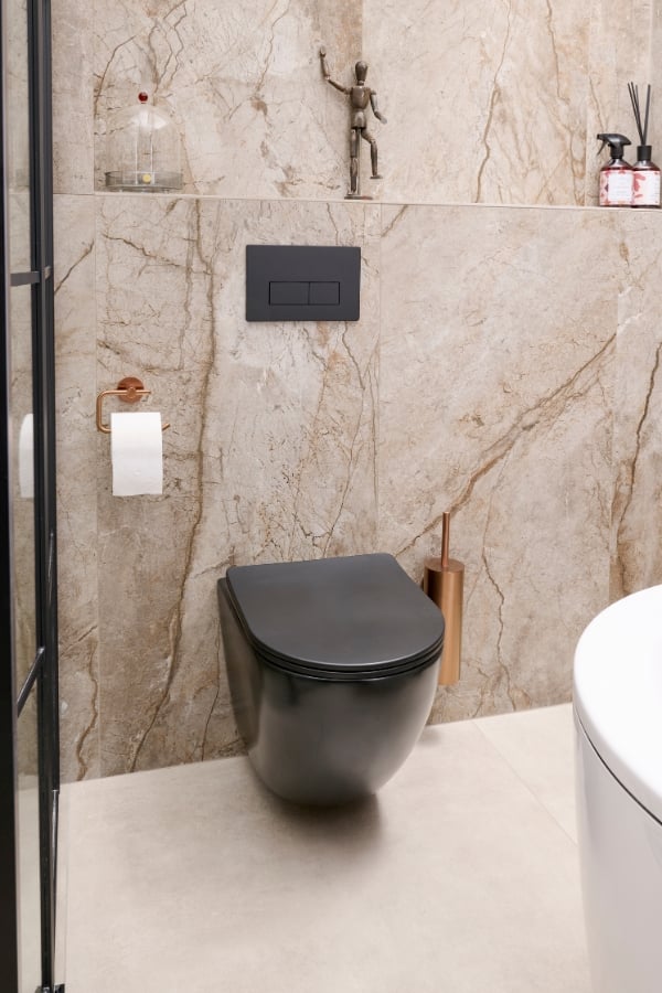 Douche badkamer marmer
