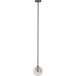 Ben Castor Plafondlamp Clear Glass Ø 15x150 cm Zwart