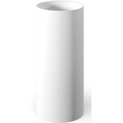 Looox Mineral Pillar Round Wastafelzuil Ø 40x90 cm Matt White