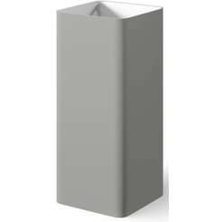 Looox Mineral Pillar Square Wastafelzuil 40x40x90 cm Matt Light Grey / Gloss White