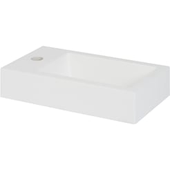 Saniselect Square Fontein 40,5x22x9 cm 1Kgr. Links Wit