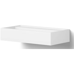 Looox Solid Basin Rectangle Mini Wastafel 42,5x22,5x8 cm White
