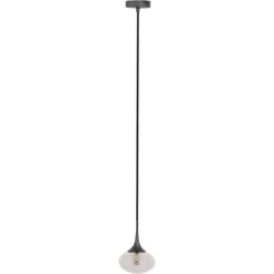 Ben Subra Plafondlamp Smoke Glass Ø 15x150 cm Zwart
