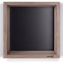 Looox Wooden Collection wand box met achterplaat mat zwart eiken/mat zwart