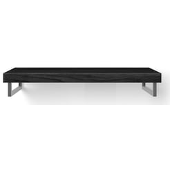 Looox Wooden Base Shelf Solo Wastafelblad 100x46x7 cm Black / Geborsteld RVS