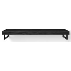 Looox Wooden Base Shelf Solo Wastafelblad 120x46x7 cm Black / Mat Zwart