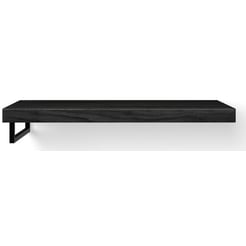 Looox Wooden Base Shelf Solo Wastafelblad 100x46x7 cm Black / Mat Zwart