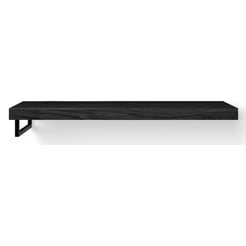 Looox Wooden Base Shelf Solo Wastafelblad 120x46x7 cm Black / Mat Zwart