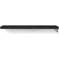 Looox Wooden Base Shelf Solo Wastafelblad 160x46x7 cm Black / RVS