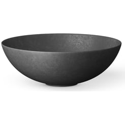 Looox Ceramic Raw Opzetkom Ø 40x15 cm Raw Black