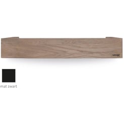 Looox Wooden Shelf Wasbox 60x10x9,8 cm Old Grey/Mat Zwart
