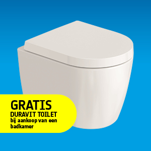 Gratis Duravit toilet bij aankoop van een badkamer