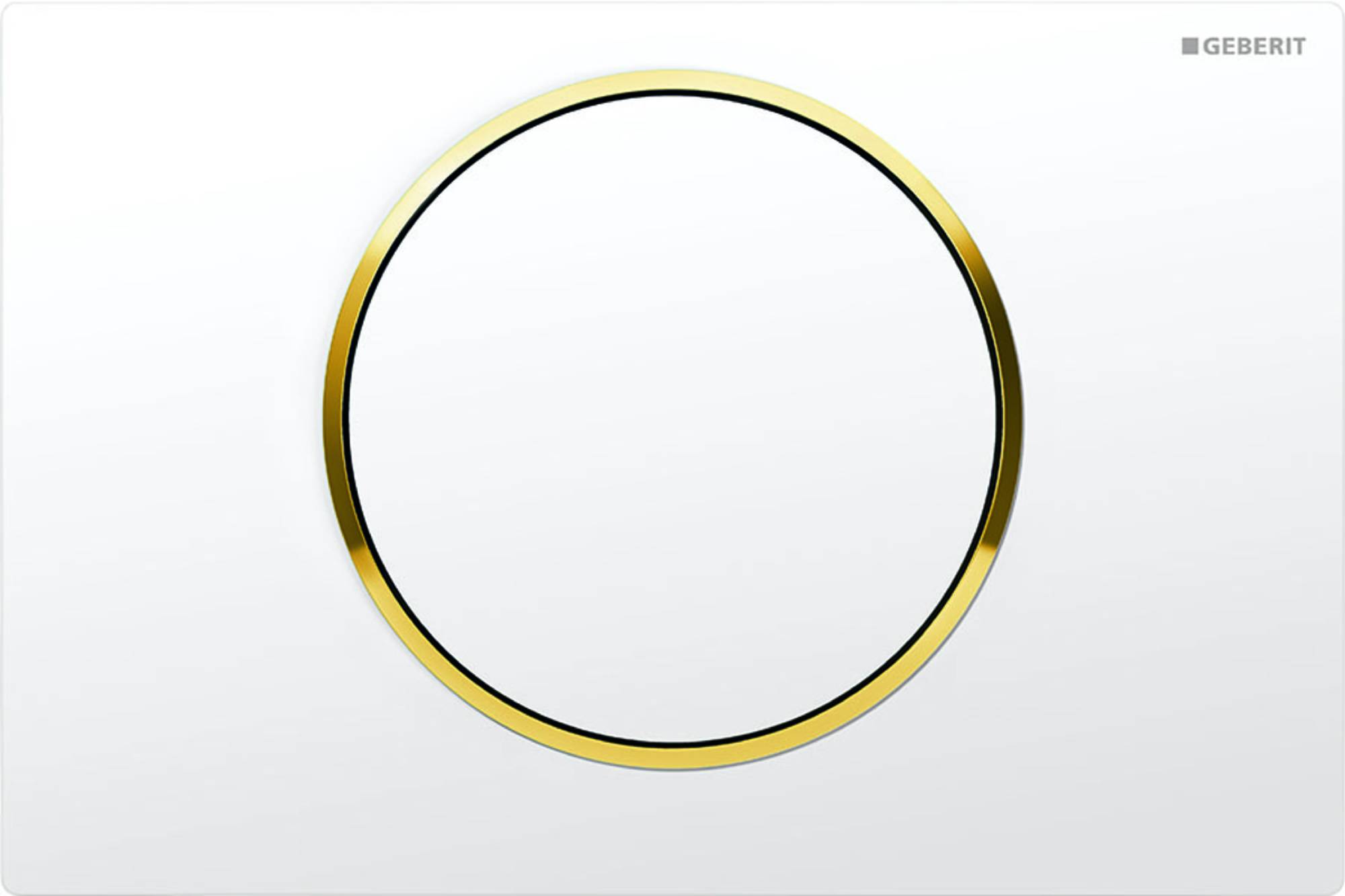 Geberit Sigma 10 bedieningsplaat kleuren:plaat/ring/knop Wit-Goud-Wit