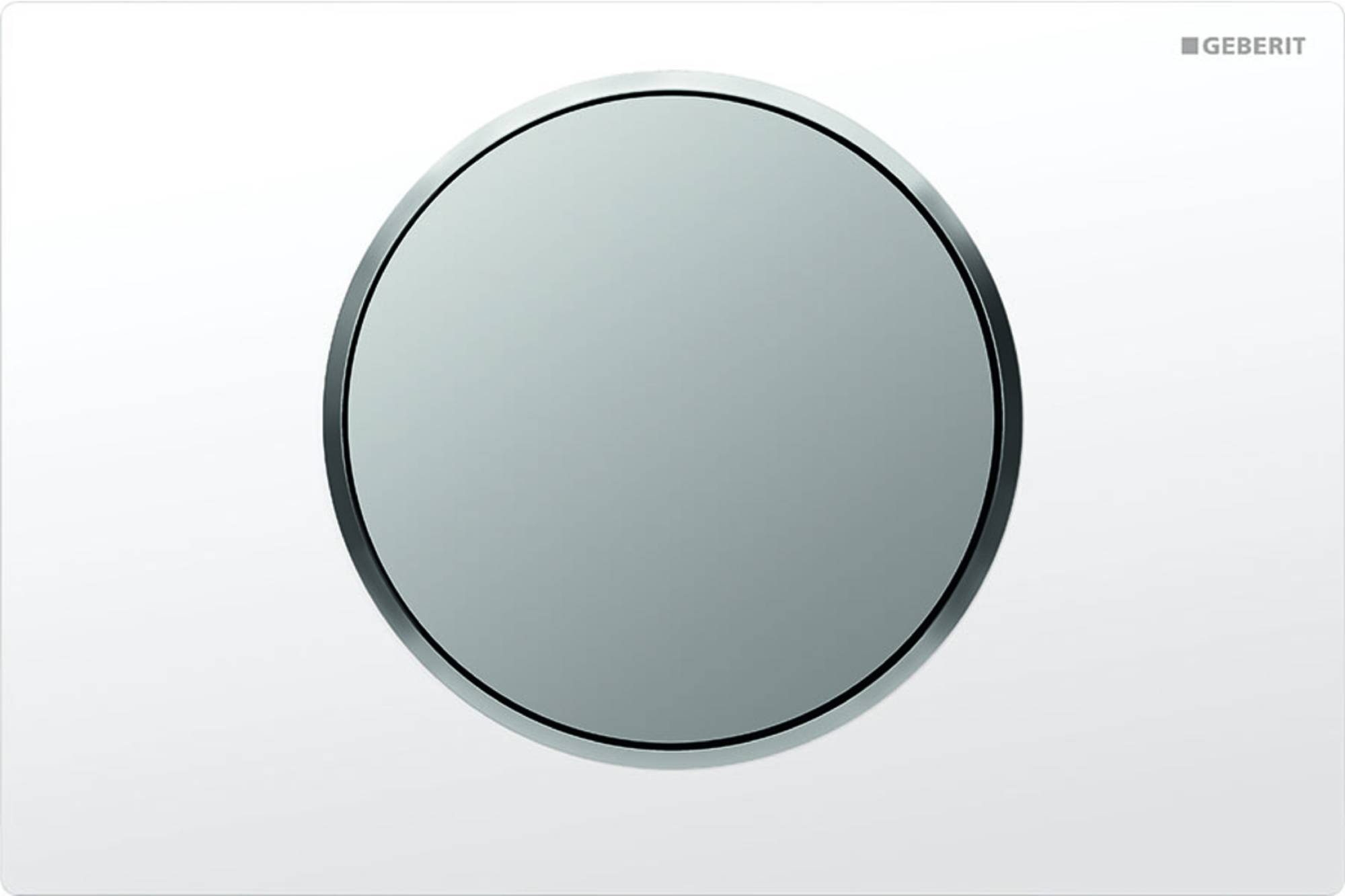 Geberit Sigma 10 bedieningsplaat kleuren:plaat/ring/knop Wit-Mat-Mat